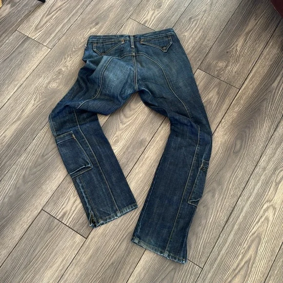 Engineered Dark Blue Denim Jeans size 2 funky cool - Picture 1 of 16